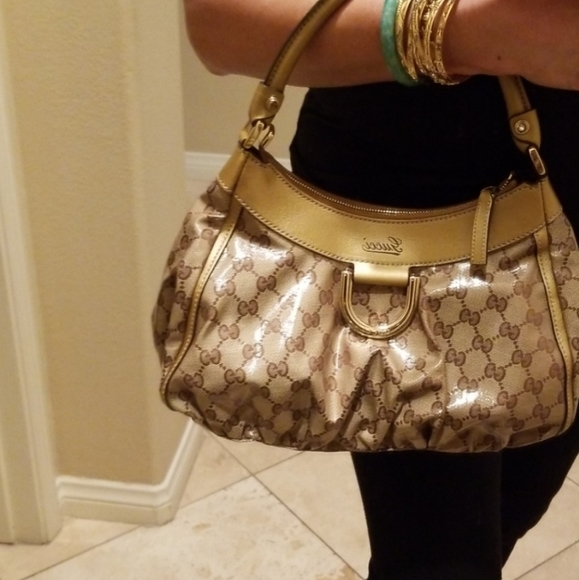 *MINT CONDITION* Gucci Crystal Hobo D Ring… - Picture 8 of 10